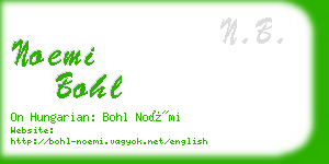 noemi bohl business card